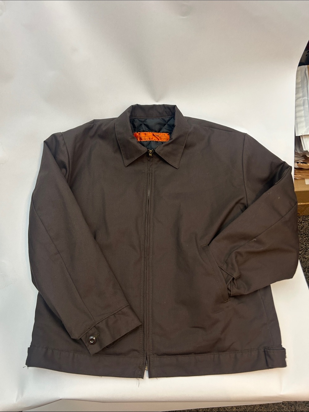 Red Kap Men's Dark Brown Zip-Front Jacket